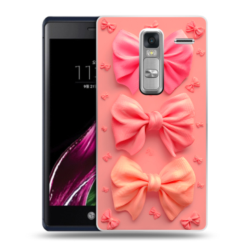 Пластиковый чехол на LG Class с принтом Розовые бантики