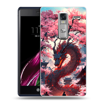 Пластиковый чехол на LG Class с принтом Дракон Японский