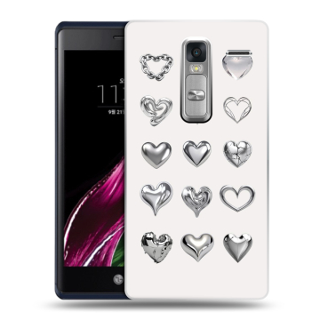 Пластиковый чехол на LG Class с принтом Y2K сердечки
