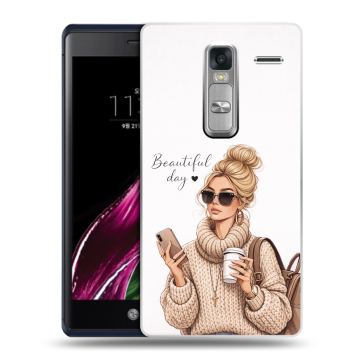 Пластиковый чехол на LG Class с принтом женский