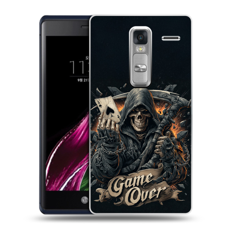 Пластиковый чехол на LG Class с принтом Скелет карты Пластиковый чехол на LG Class с принтом Скелет карты