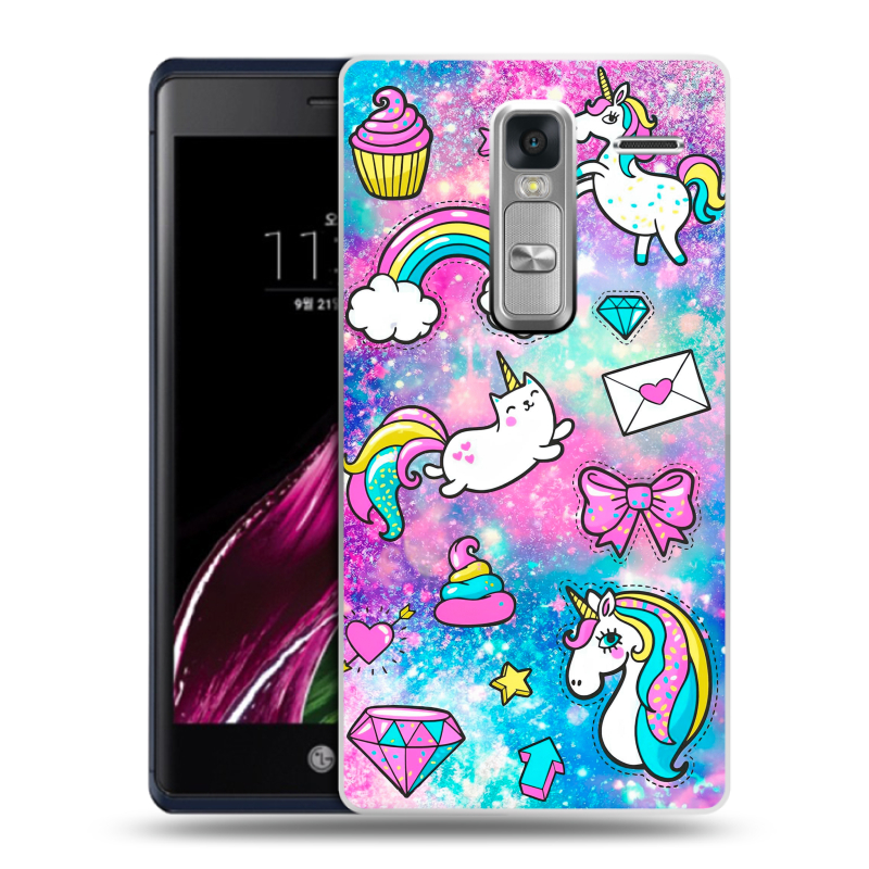 Пластиковый чехол на LG Class с принтом Единороги Пластиковый чехол на LG Class с принтом Единороги