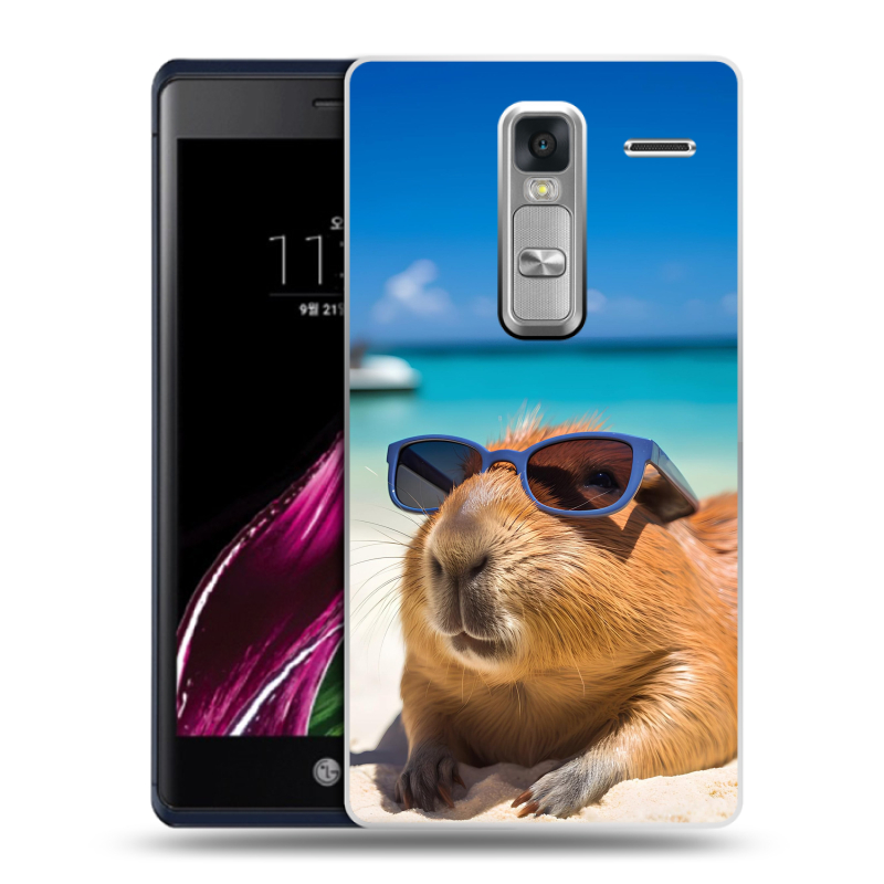 Пластиковый чехол на LG Class с принтом Капибара Пластиковый чехол на LG Class с принтом Капибара