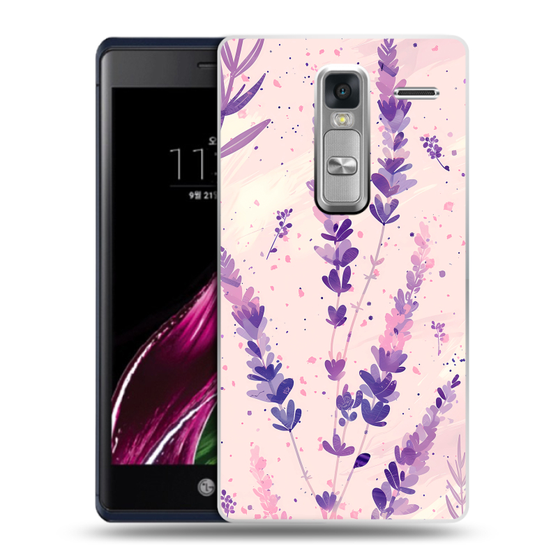Пластиковый чехол на LG Class с принтом цветы лаванда Пластиковый чехол на LG Class с принтом цветы лаванда