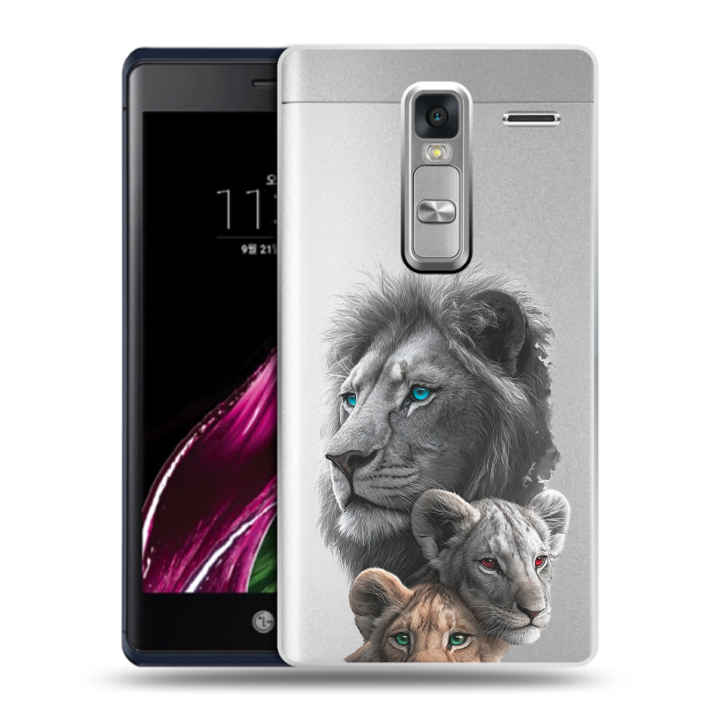 Пластиковый чехол на LG Class с принтом Львы Пластиковый чехол на LG Class с принтом Львы