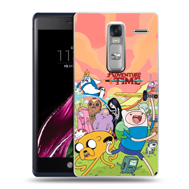Пластиковый чехол на LG Class с принтом Adventure time Время приключений Пластиковый чехол на LG Class с принтом Adventure time Время приключений