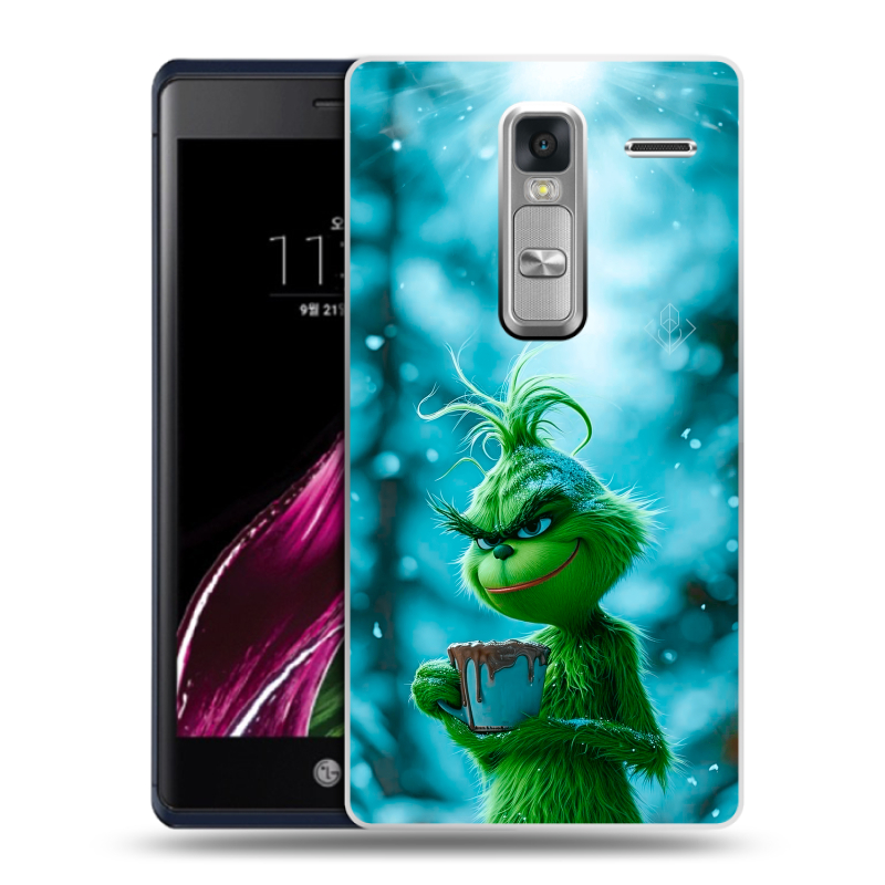 Пластиковый чехол на LG Class с принтом Новый год гринч Пластиковый чехол на LG Class с принтом Новый год гринч