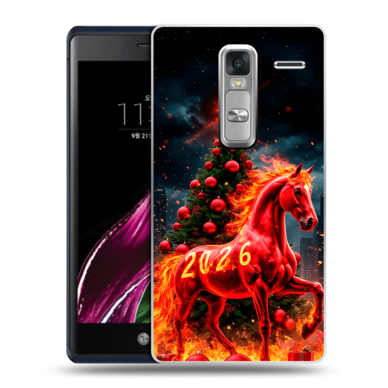 Пластиковый чехол на LG Class с принтом Новый год Пластиковый чехол на LG Class с принтом Новый год