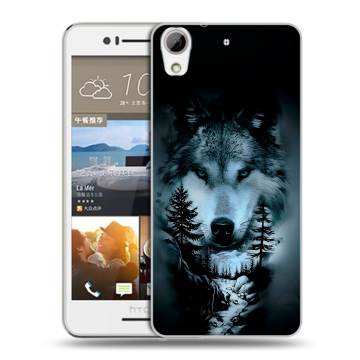 Пластиковый чехол на HTC Desire 728 с принтом Лесной волк Пластиковый чехол на HTC Desire 728 с принтом Лесной волк