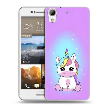 Пластиковый чехол на HTC Desire 728 с принтом Единорог