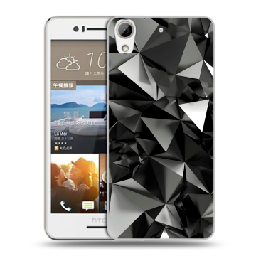 Пластиковый чехол на HTC Desire 728 с принтом Черные кристаллы Пластиковый чехол на HTC Desire 728 с принтом Черные кристаллы
