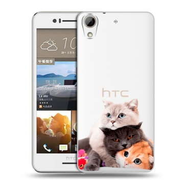 Пластиковый чехол на HTC Desire 728 с принтом Кошки Пластиковый чехол на HTC Desire 728 с принтом Кошки
