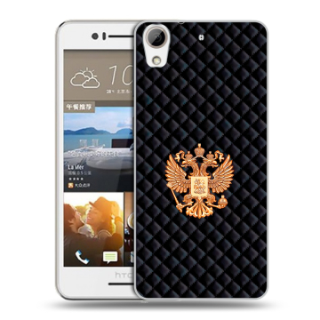 Пластиковый чехол на HTC Desire 728 с принтом Герб России принт
