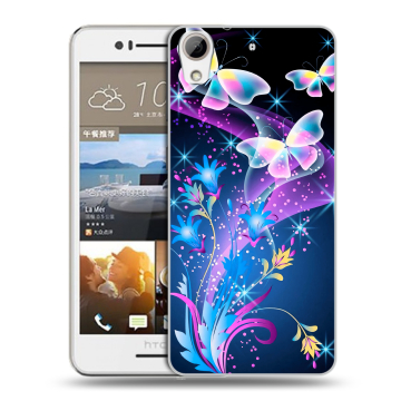 Пластиковый чехол на HTC Desire 728 с принтом Бабочки