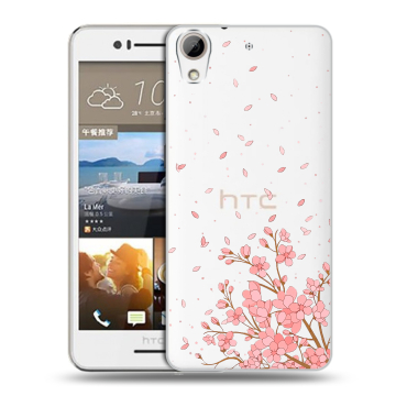 Пластиковый чехол на HTC Desire 728 с принтом Ветка сакуры