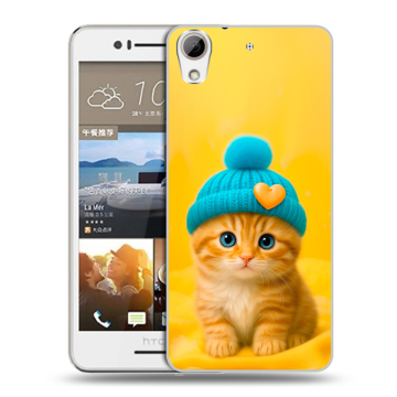 Пластиковый чехол на HTC Desire 728 с принтом Котенок в шапке Пластиковый чехол на HTC Desire 728 с принтом Котенок в шапке