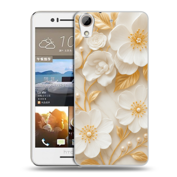 Пластиковый чехол на HTC Desire 728 с принтом Цветы