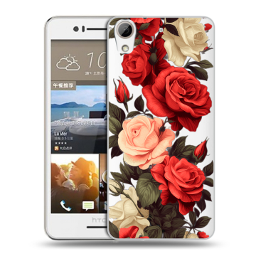 Пластиковый чехол на HTC Desire 728 с принтом Розы