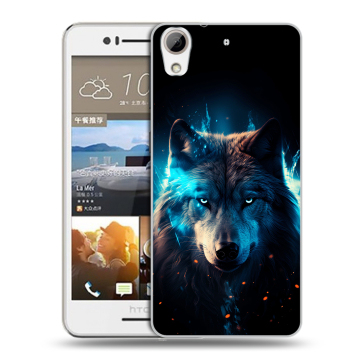 Пластиковый чехол на HTC Desire 728 с принтом Волк ночной Пластиковый чехол на HTC Desire 728 с принтом Волк ночной