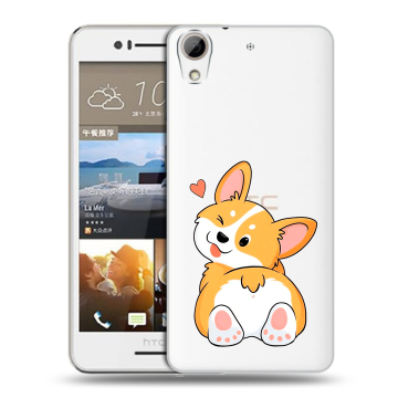 Пластиковый чехол на HTC Desire 728 с принтом Корги