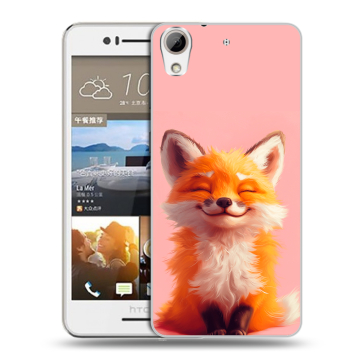 Пластиковый чехол на HTC Desire 728 с принтом милая лиса