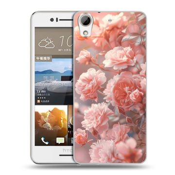Пластиковый чехол на HTC Desire 728 с принтом Розовые розы