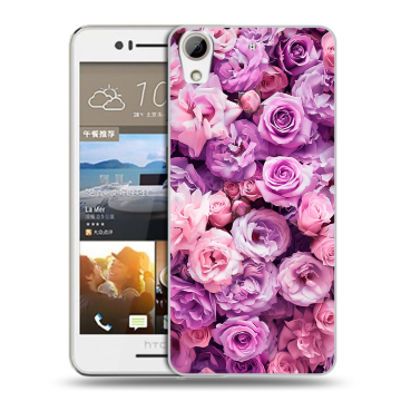 Пластиковый чехол на HTC Desire 728 с принтом лавандовые розы Пластиковый чехол на HTC Desire 728 с принтом лавандовые розы