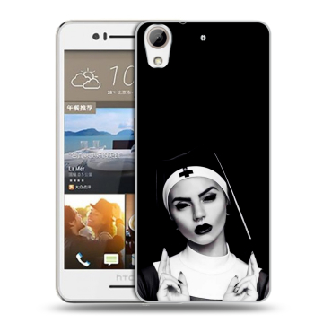 Пластиковый чехол на HTC Desire 728 с принтом монашка