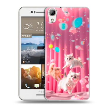 Пластиковый чехол на HTC Desire 728 с принтом милые котики Пластиковый чехол на HTC Desire 728 с принтом милые котики