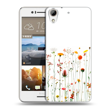 Пластиковый чехол на HTC Desire 728 с принтом цветы