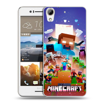 Пластиковый чехол на HTC Desire 728 с принтом Майнкрафт Minecraft Пластиковый чехол на HTC Desire 728 с принтом Майнкрафт Minecraft