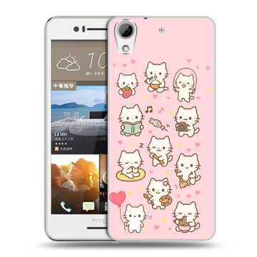 Пластиковый чехол на HTC Desire 728 с принтом Hello Kitty Хелоу Кити