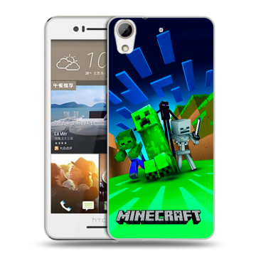 Пластиковый чехол на HTC Desire 728 с принтом Майнкрафт Пластиковый чехол на HTC Desire 728 с принтом Майнкрафт