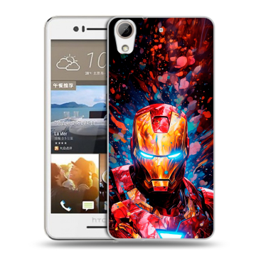 Пластиковый чехол на HTC Desire 728 с принтом Железный человек Ironman