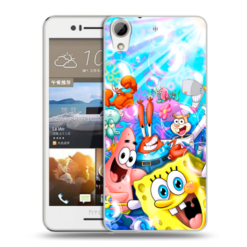 Пластиковый чехол на HTC Desire 728 с принтом спанчбоб спанч боб