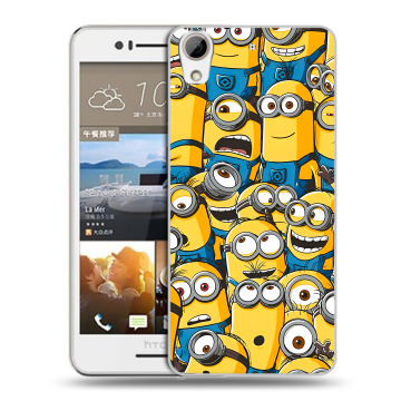 Пластиковый чехол на HTC Desire 728 с принтом Миньоны