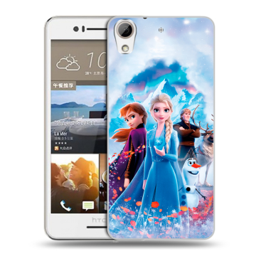 Пластиковый чехол на HTC Desire 728 с принтом Холодное сердце Frozen