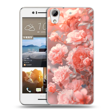 Пластиковый чехол на HTC Desire 728 с принтом Розы цветы