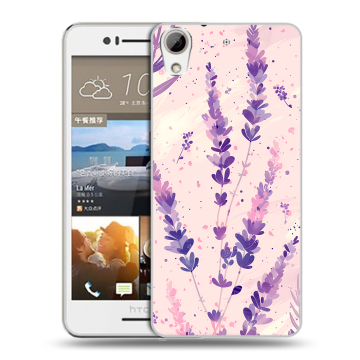 Пластиковый чехол на HTC Desire 728 с принтом цветы лаванда