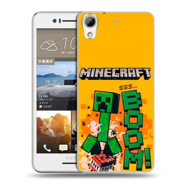 Пластиковый чехол на HTC Desire 728 с принтом Майнкрафт Minecraft