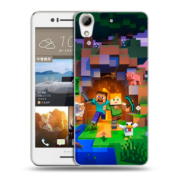 Пластиковый чехол на HTC Desire 728 с принтом Майнкрафт Minecraft Пластиковый чехол на HTC Desire 728 с принтом Майнкрафт Minecraft