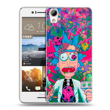 Пластиковый чехол на HTC Desire 728 с принтом Рик и Морти Rick Morty