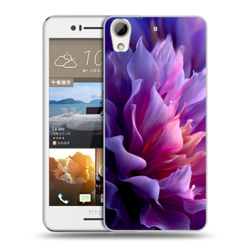 Пластиковый чехол на HTC Desire 728 с принтом женский цветы