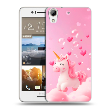 Пластиковый чехол на HTC Desire 728 с принтом Единорог