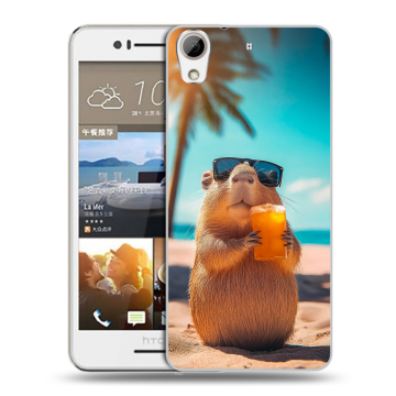 Пластиковый чехол на HTC Desire 728 с принтом Капибара Пластиковый чехол на HTC Desire 728 с принтом Капибара
