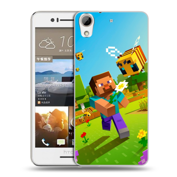 Пластиковый чехол на HTC Desire 728 с принтом Майнкрафт Minecraft Пластиковый чехол на HTC Desire 728 с принтом Майнкрафт Minecraft