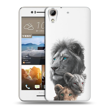 Пластиковый чехол на HTC Desire 728 с принтом Львы