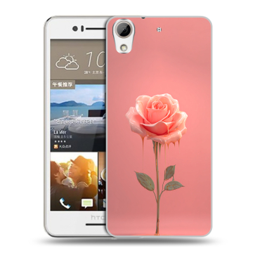 Пластиковый чехол на HTC Desire 728 с принтом Розовая роза