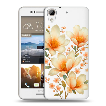 Пластиковый чехол на HTC Desire 728 с принтом Цветы