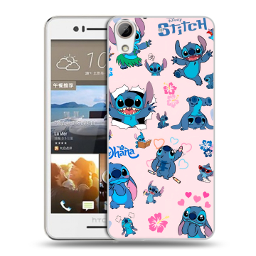Пластиковый чехол на HTC Desire 728 с принтом Лило и Стич